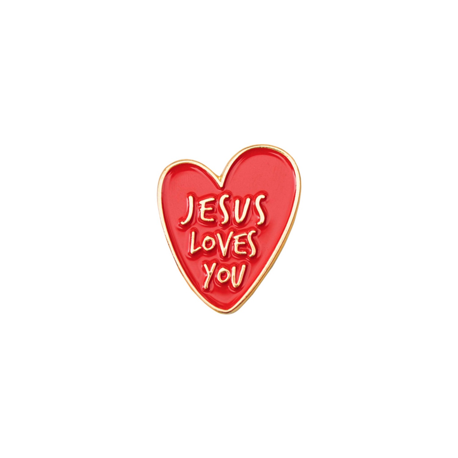 JESUS LOVES YOU 하트뱃지