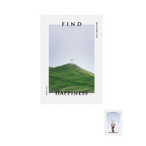 FIND HAPPINESS 사진 포스터 (2종)