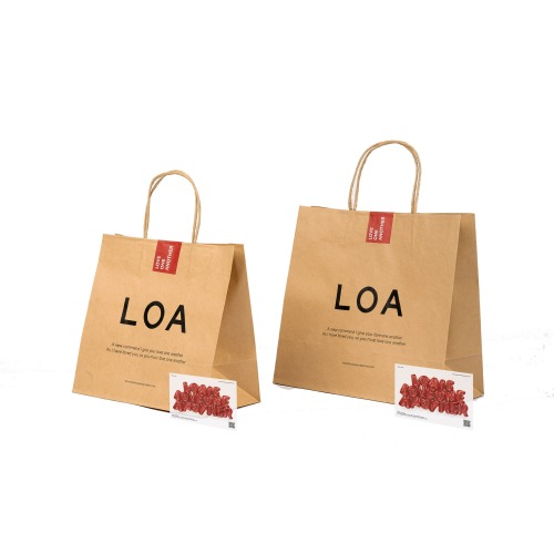 LOA 쇼핑백 + 엽서 + 스티커 세트